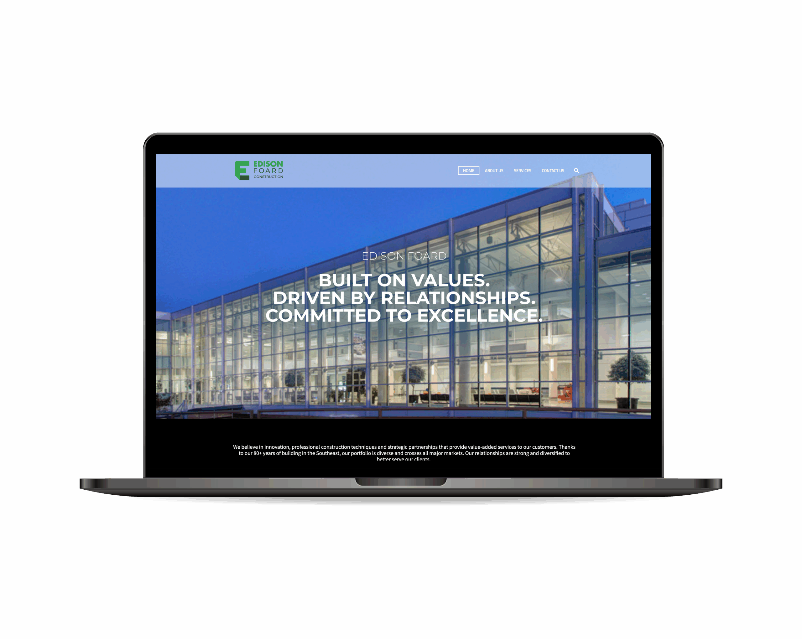 Edison Website 1 mockup